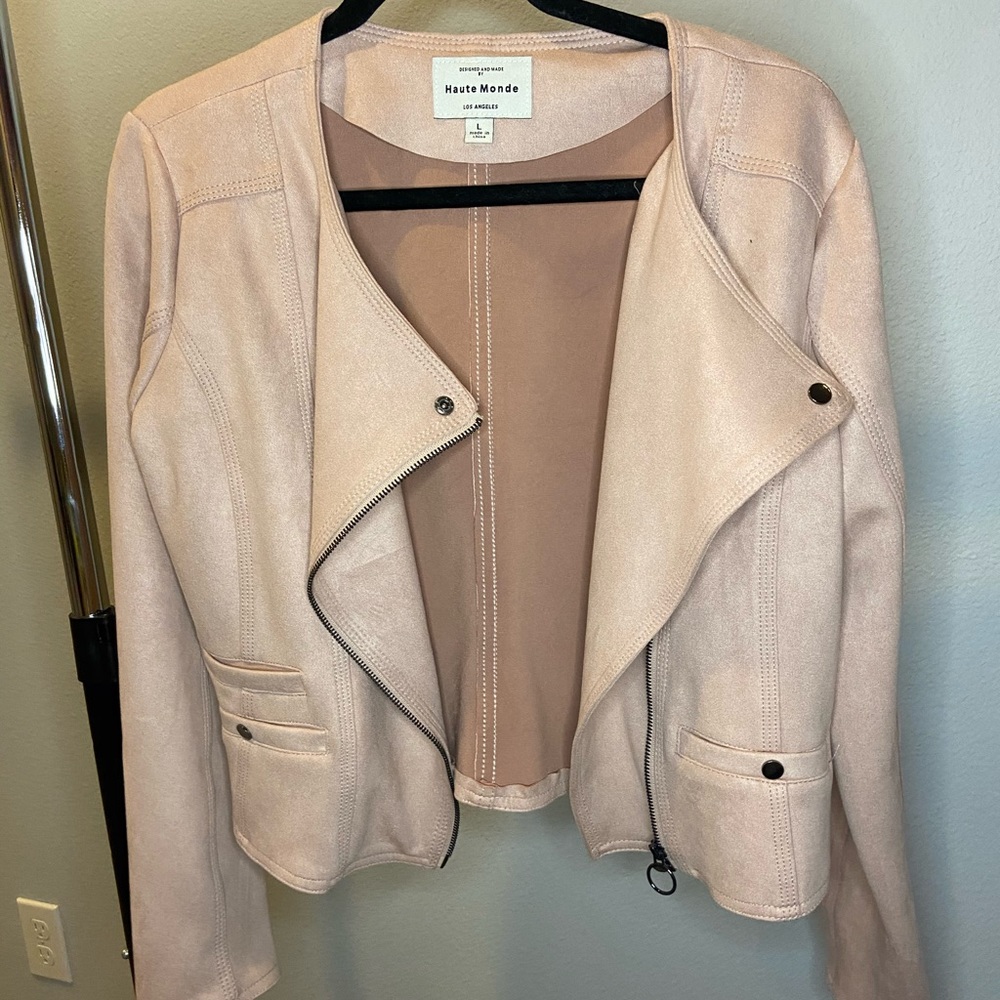 Baby Pink Suede Jacket